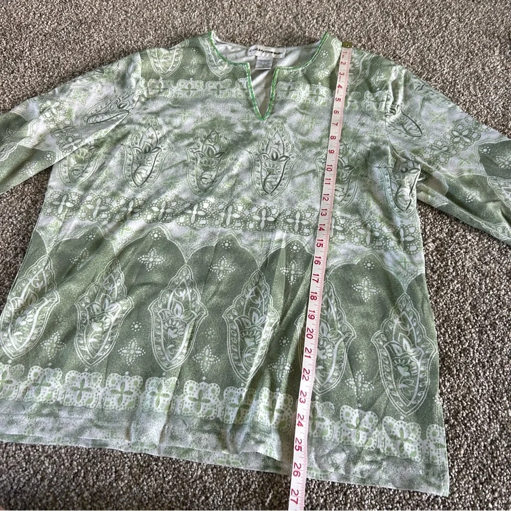[Cathy Daniels] Boho Beaded Collarless Top - Picture 5 of 7